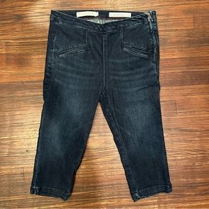 Pilcro And The Letterpress High Rise Capri Jeans Women's Size 28 Denim Side Zip